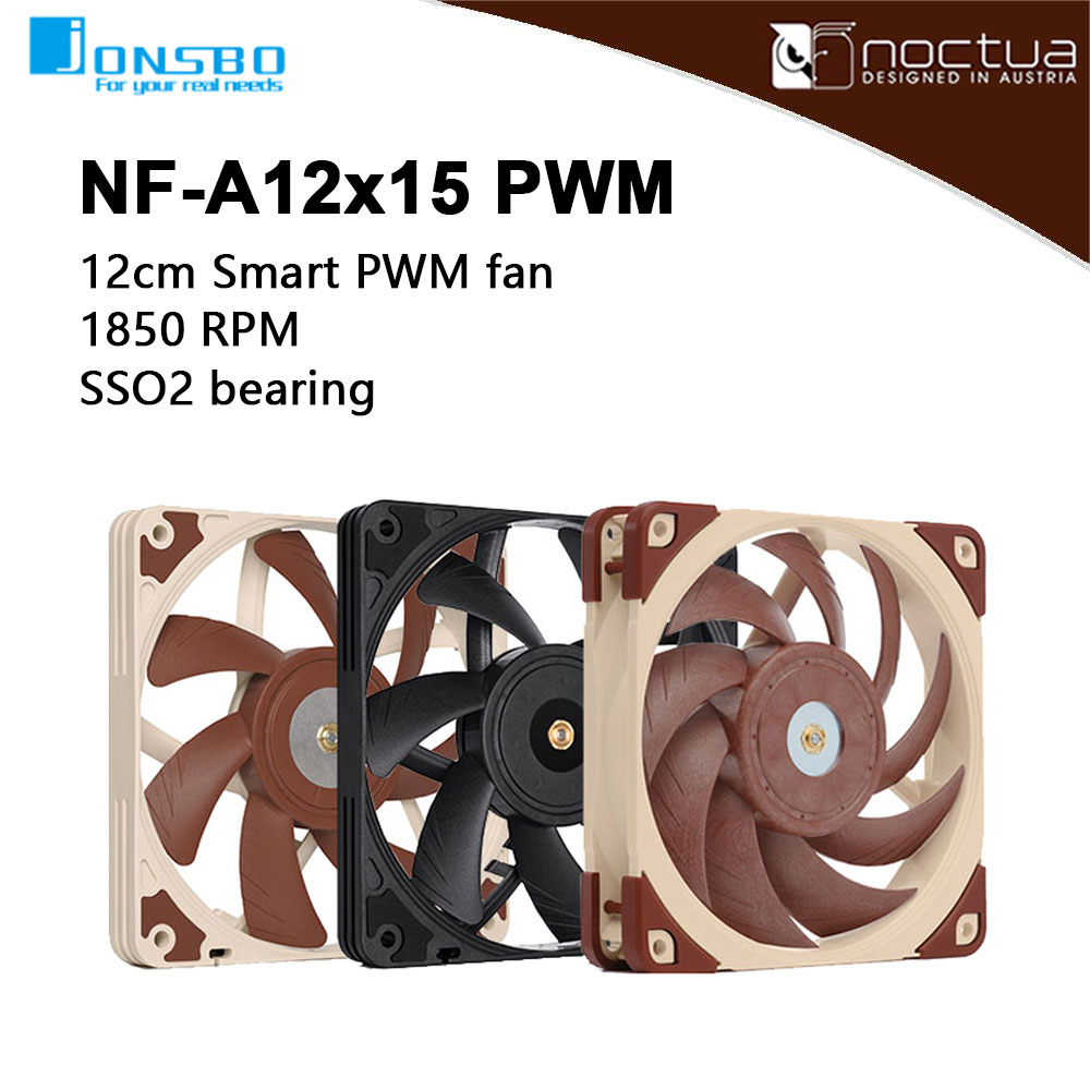 Case Fan Controller - Snoctua-超薄型コンピューターケース,NF-A12x15 pwm,黒,フレキシブル,冷却ファン,温度制御,CPU,120mm