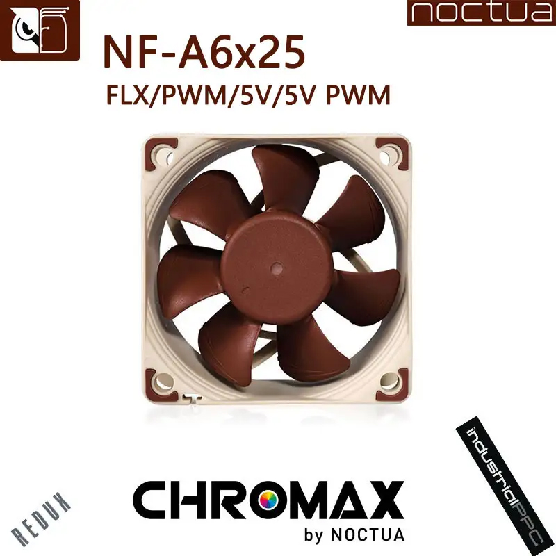 Case Fan Controller - Noctua-冷却ファン60mm,ファンNF-A6x25,5v/12v,インテリジェント温度制御,CPUファン
