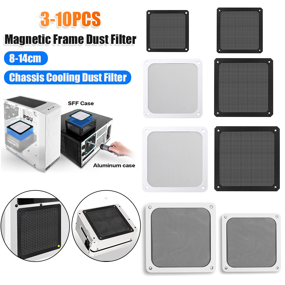 Dust Filter Pc - 8-14cm PCコンピューターケース冷却ファン磁気ダストフィルター防塵メッシュカバーシャーシ冷却ダストフィルター