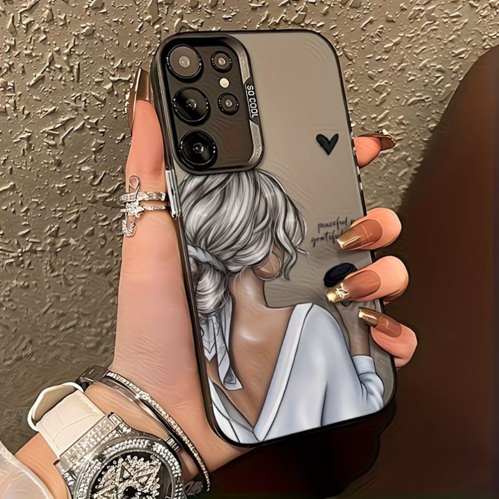 Matte Pc Case - 平和で感謝心のある少女プリントのスマホケース Samsung Galaxy S26 S25 S24