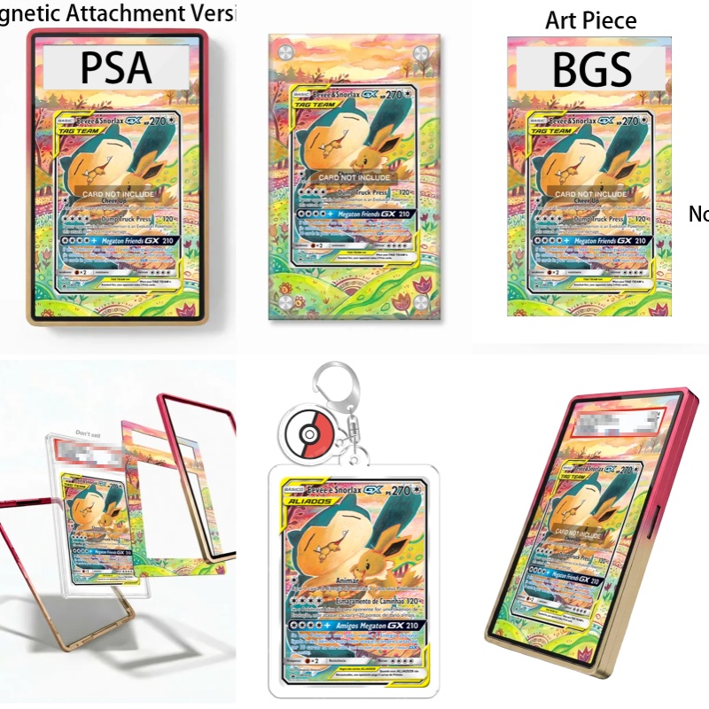 Case Fans - ポケモン サン＆ムーン イーブイ＆カビゴンGX アニメアートディスプレイ ファン向けギフト リサイクル可能なアクリル製保護ケース