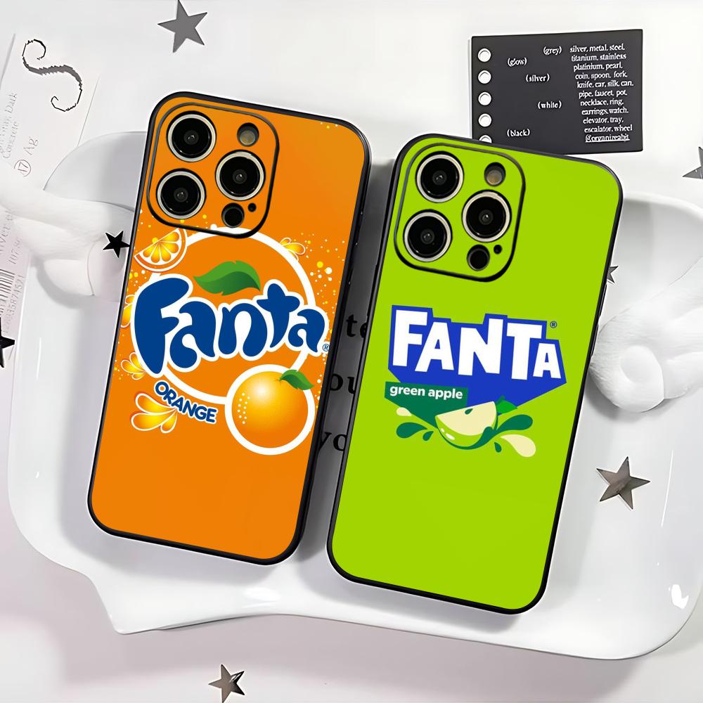 Mini Pc Case - 人気のドリンクデザインのファンタ風iPhoneケース（iPhone 18、17、16、15、14、13、12、11 Plus、Mini、Pro、Max対応）ソフトブラック耐衝撃カバー