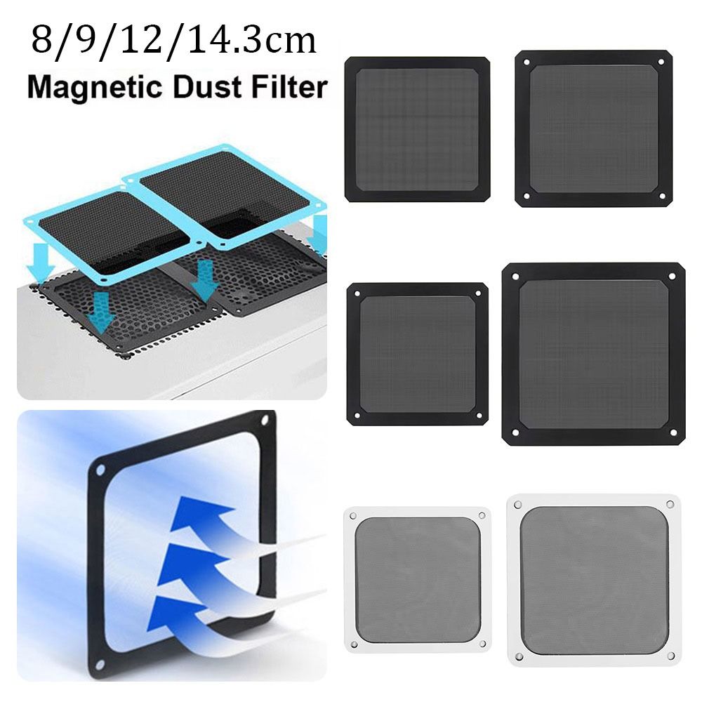 Dust Filter Pc - 80mm 90mm 120mm 143mm PCシャーシ冷却ファン用防塵フィルター、マグネット式穴あき防塵メッシュカバー、防塵フィルタースクリーンストレーナー