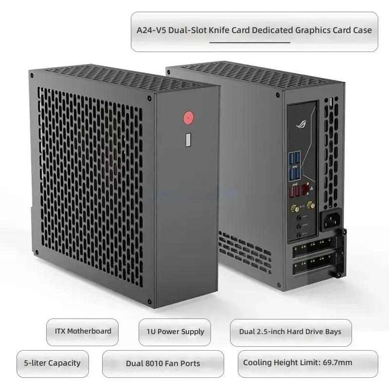 5リットルミニA24-V5 2.0 デュアルスロット シング - Pc Chassis のレビューと価格