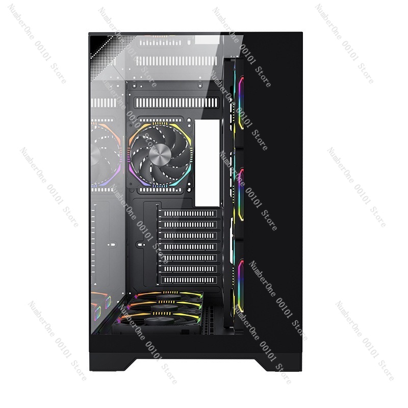 ATXゲーミングPCケース パノラマ強化ガラス 7ファン対応 - Atx Case のレビューと価格
