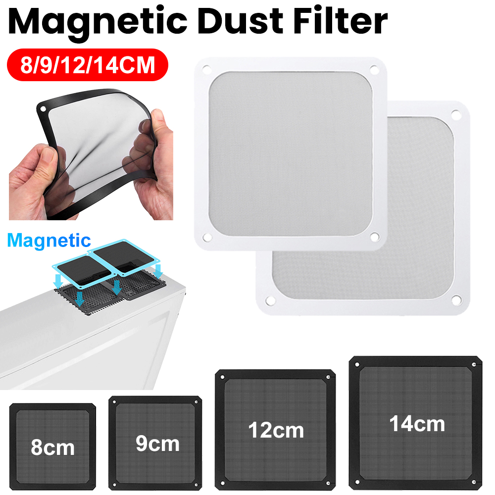 1/2X 8/9/12/14cm 磁気フレームダストフィルタ - Dust Filter Pc のレビューと価格