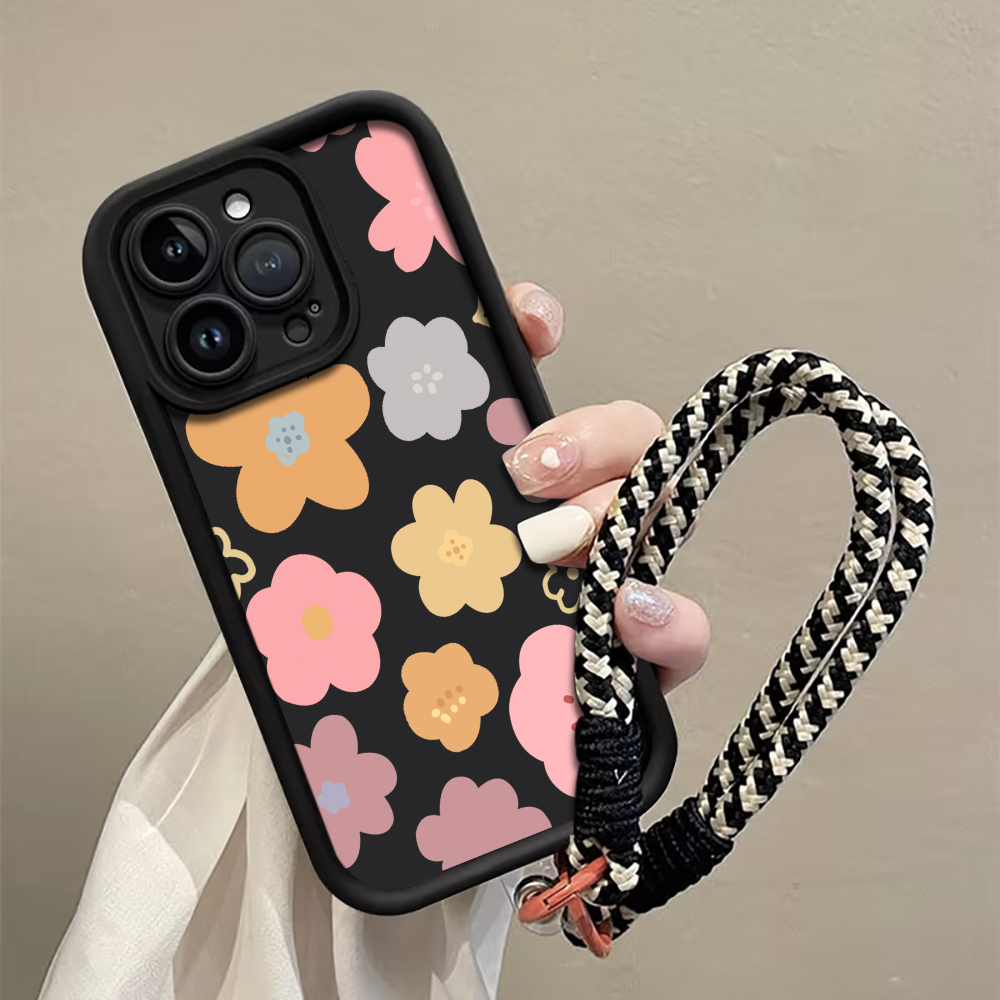 マカロンフラワーストラップロープ付きiPhoneケース iP - Matte Pc Case のレビューと価格