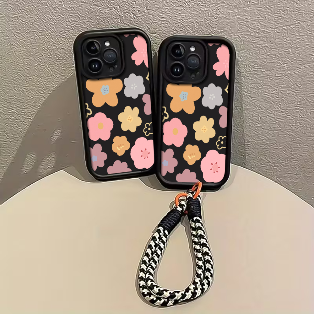 マカロンフラワーストラップロープ付きiPhoneケース iP - Matte Pc Case のレビューと価格