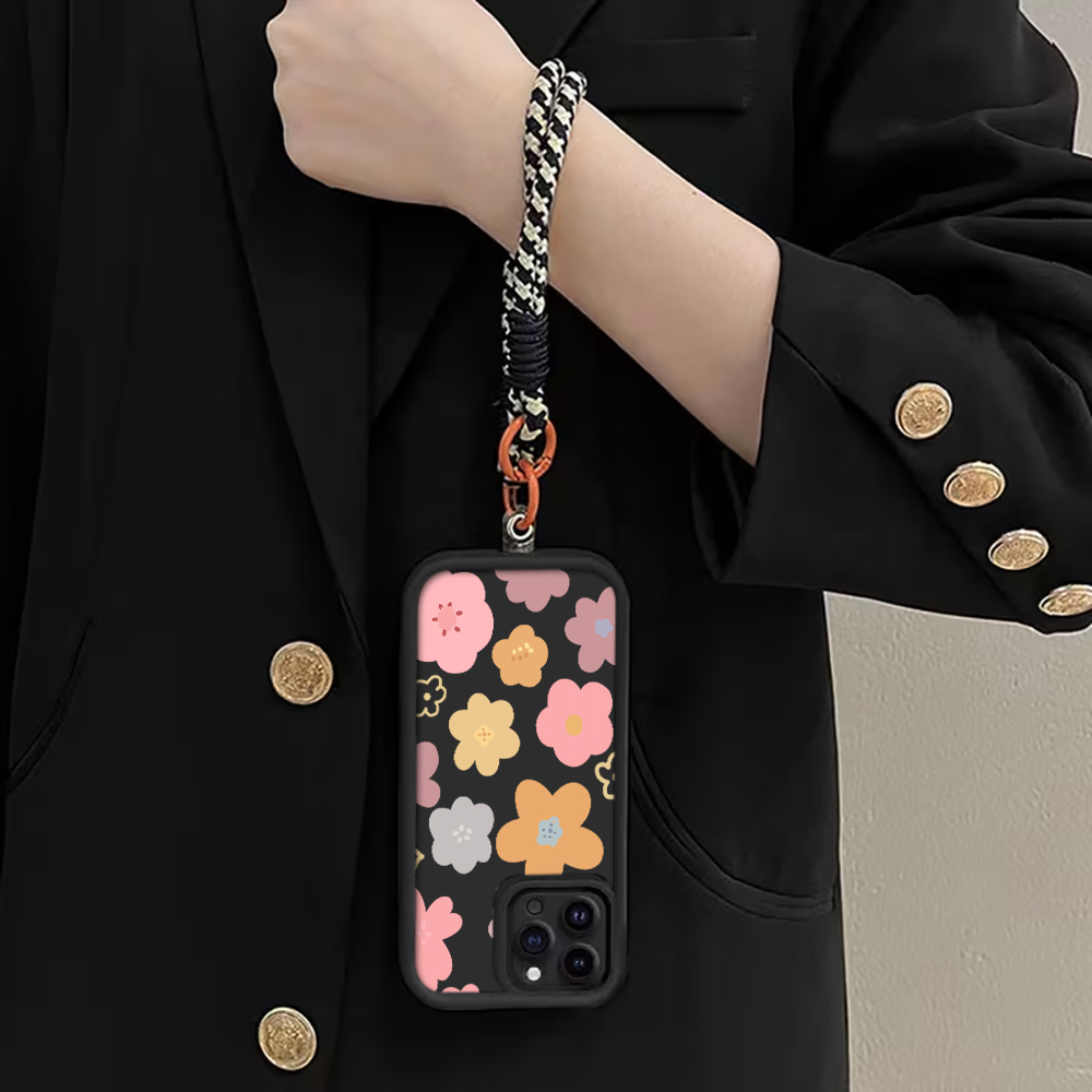 マカロンフラワーストラップロープ付きiPhoneケース iP - Matte Pc Case のレビューと価格
