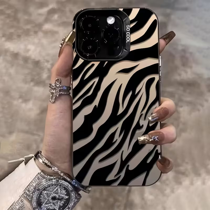 ゼブラ柄ブラックアドバンスドIMD耐衝撃カバー iPhone - Mini Pc Case のレビューと価格