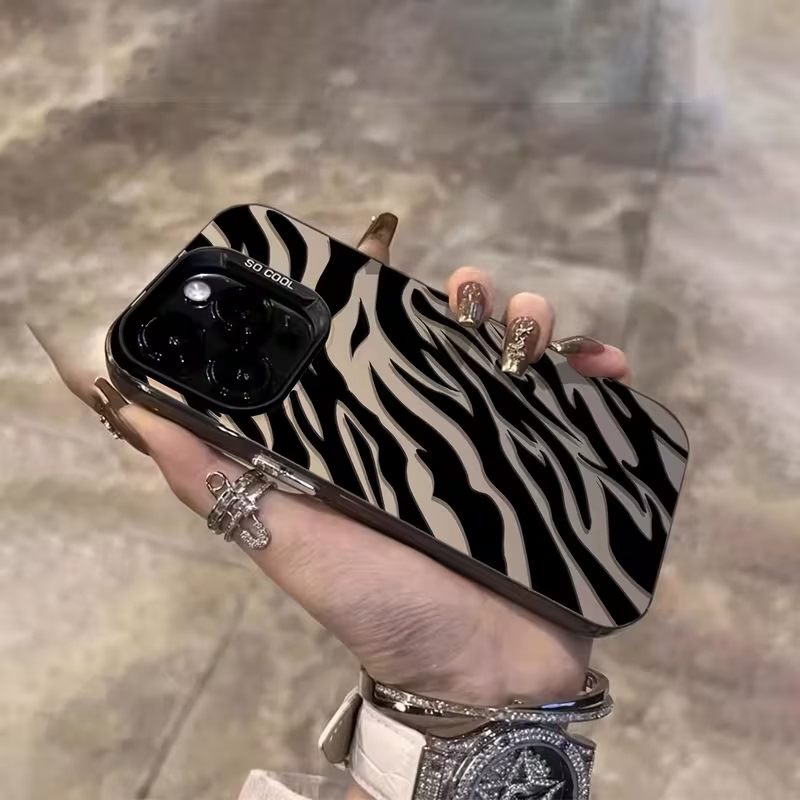 ゼブラ柄ブラックアドバンスドIMD耐衝撃カバー iPhone - Mini Pc Case のレビューと価格