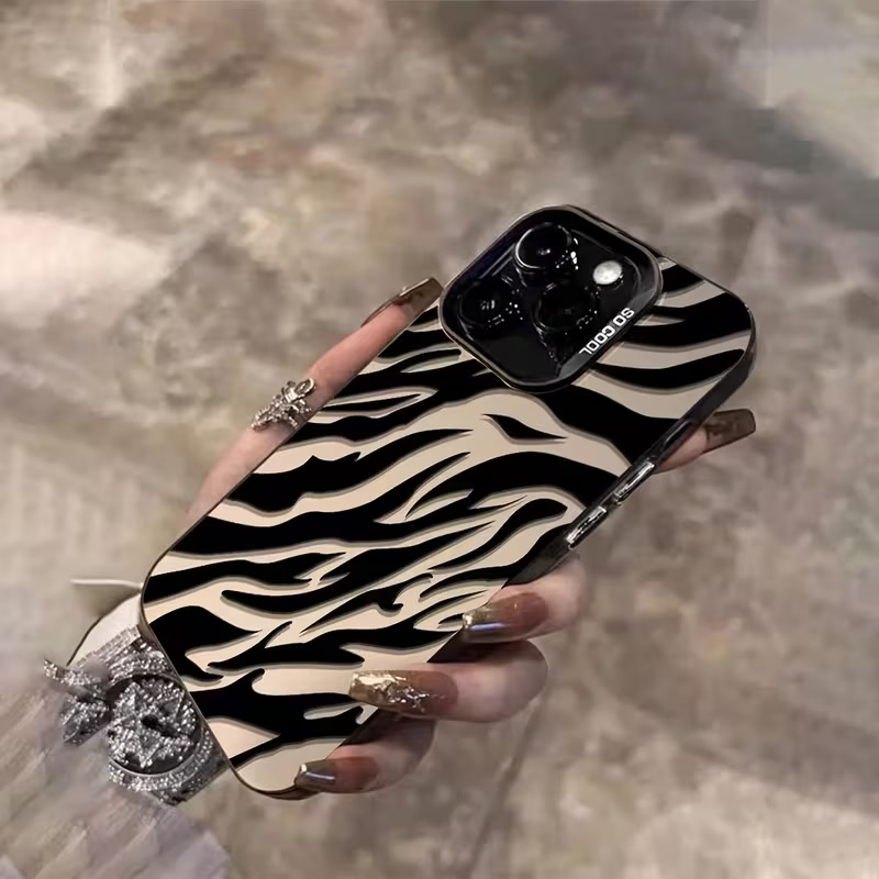 ゼブラ柄ブラックアドバンスドIMD耐衝撃カバー iPhone - Mini Pc Case のレビューと価格