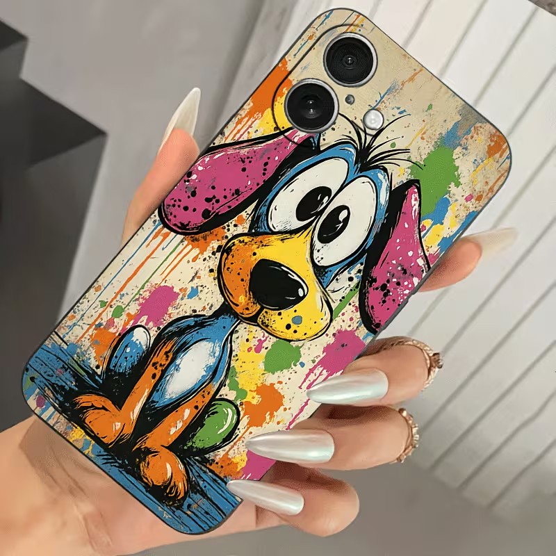 落書きカラーの子犬柄TPUスマホケース iPhone 17  - Mini Pc Case のレビューと価格