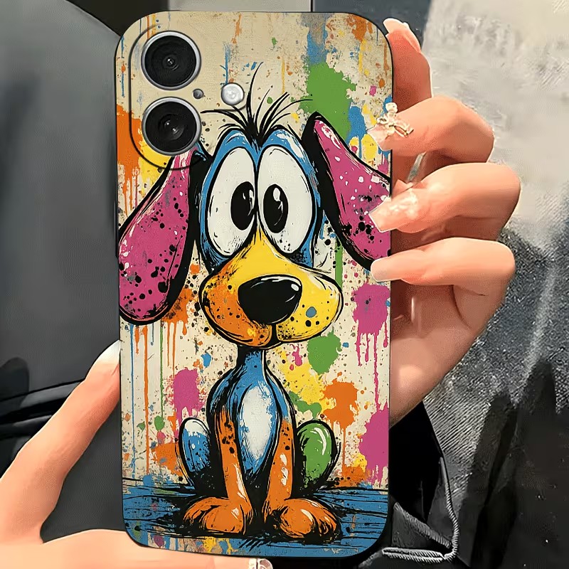 落書きカラーの子犬柄TPUスマホケース iPhone 17  - Mini Pc Case のレビューと価格
