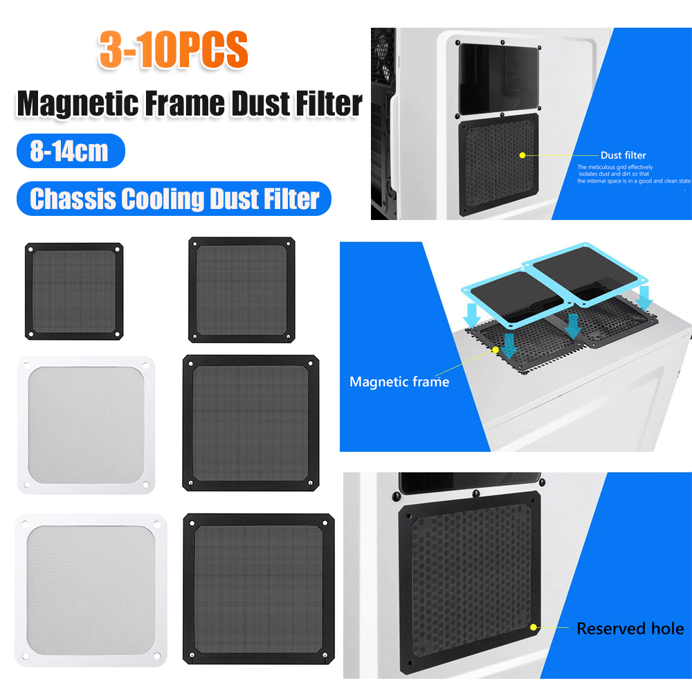 8-14cm PCコンピューターケース冷却ファン磁気ダストフ - Dust Filter Pc のレビューと価格