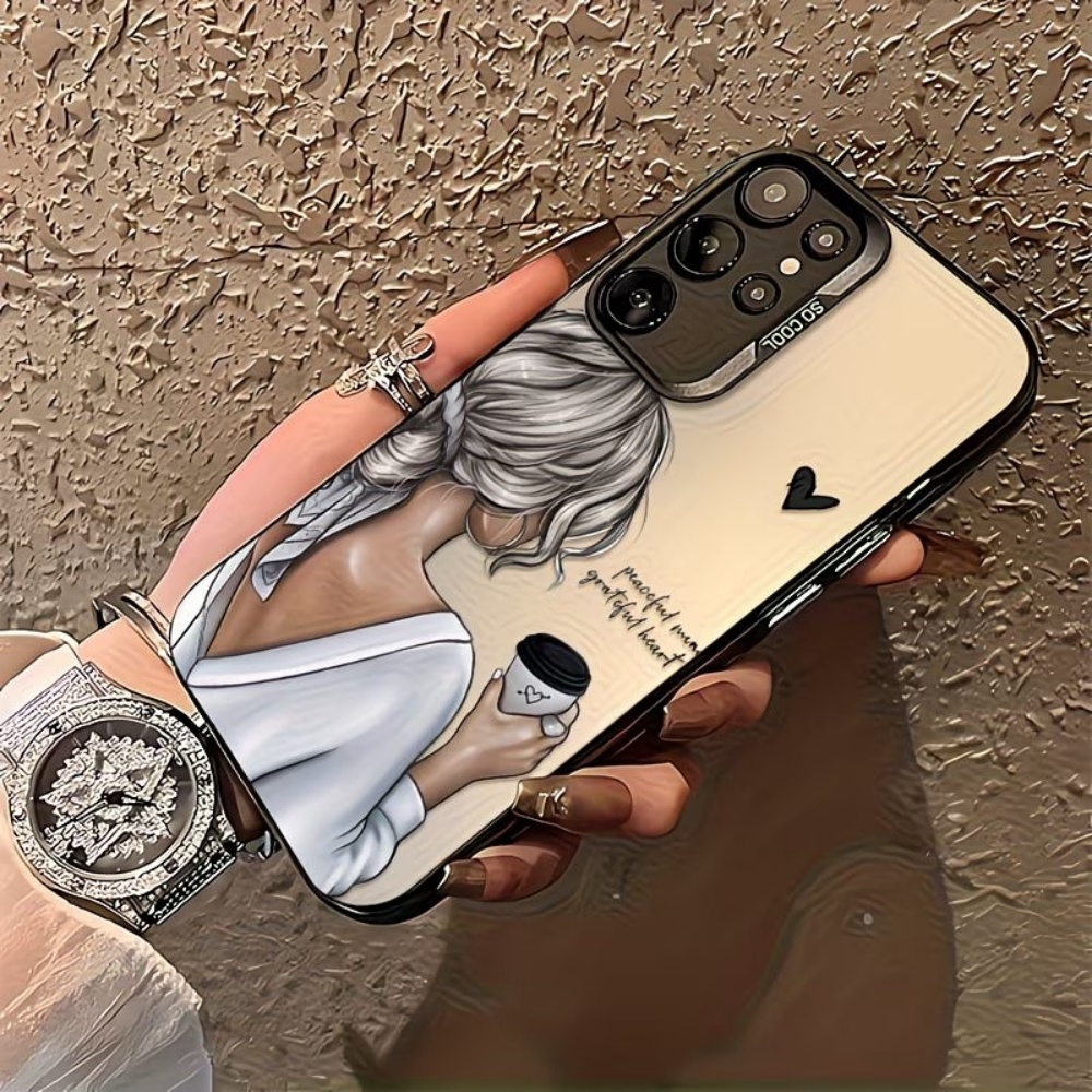 平和で感謝心のある少女プリントのスマホケース Samsung - Matte Pc Case のレビューと価格