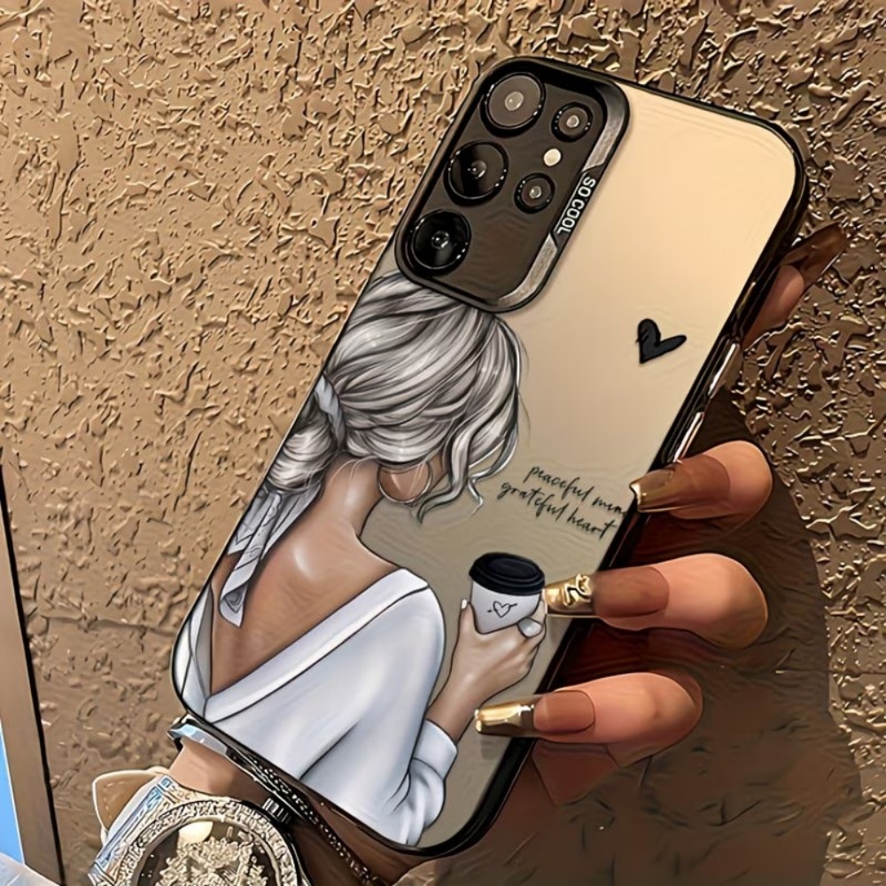 平和で感謝心のある少女プリントのスマホケース Samsung - Matte Pc Case のレビューと価格