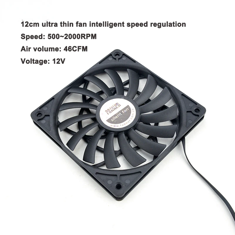 超薄型冷却ファン,120mm,4ピン,温度制御,サイレント, - Case Fan Controller のレビューと価格