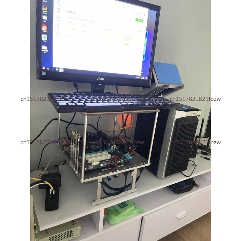 オープンフレームアルミ製コンピューターケース、ハードウェア用 - Aluminum Open Frame Test Bench Water Cooling のレビューと価格