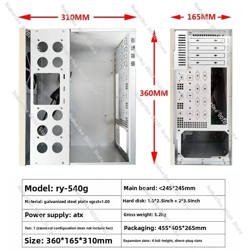 壁掛け小型ケース ATX 電源スロット 産業用制御サーバー  - Atx Case のレビューと価格