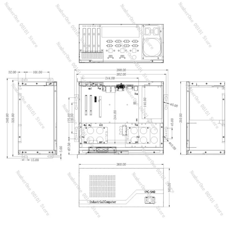 壁掛け小型ケース ATX 電源スロット 産業用制御サーバー  - Atx Case のレビューと価格