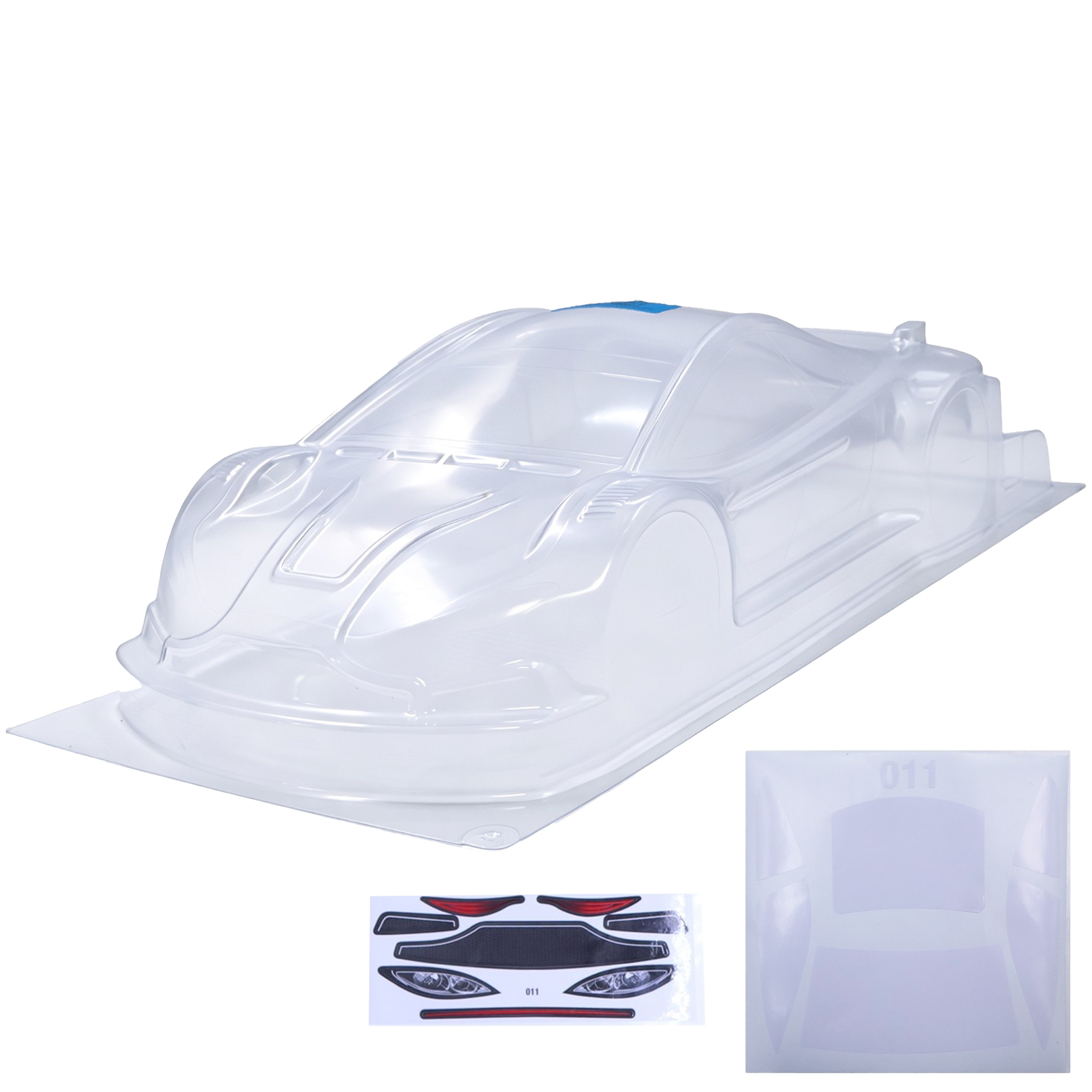 1/10スケールのRCカー用、未塗装の透明ボディシェル。ホイ - Pc Chassis のレビューと価格