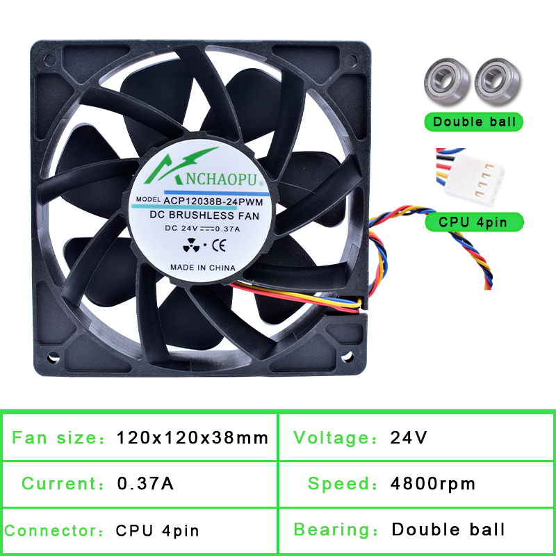 ACP12038B-24PWM 120mm ファン 12cm - Case Fan Controller のレビューと価格